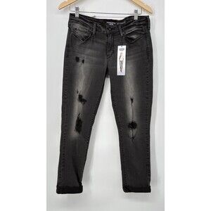 DENIZEN® from‎ Levi's Junior's Mid-Rise Slim Boyfriend Jeans Black Size 9